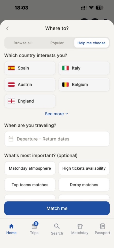 Not sure? Let FanPlan match you to a game