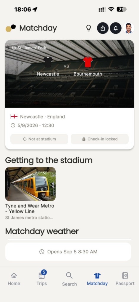 Kickoff, check-in, and getting to the ground