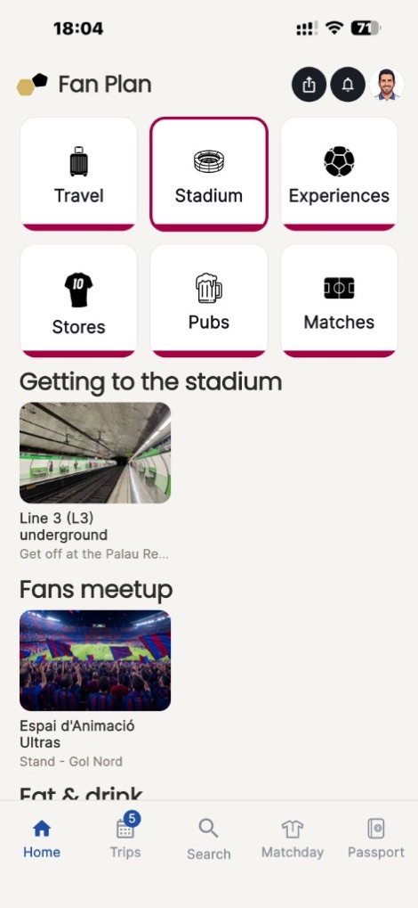 Getting to the stadium, sorted